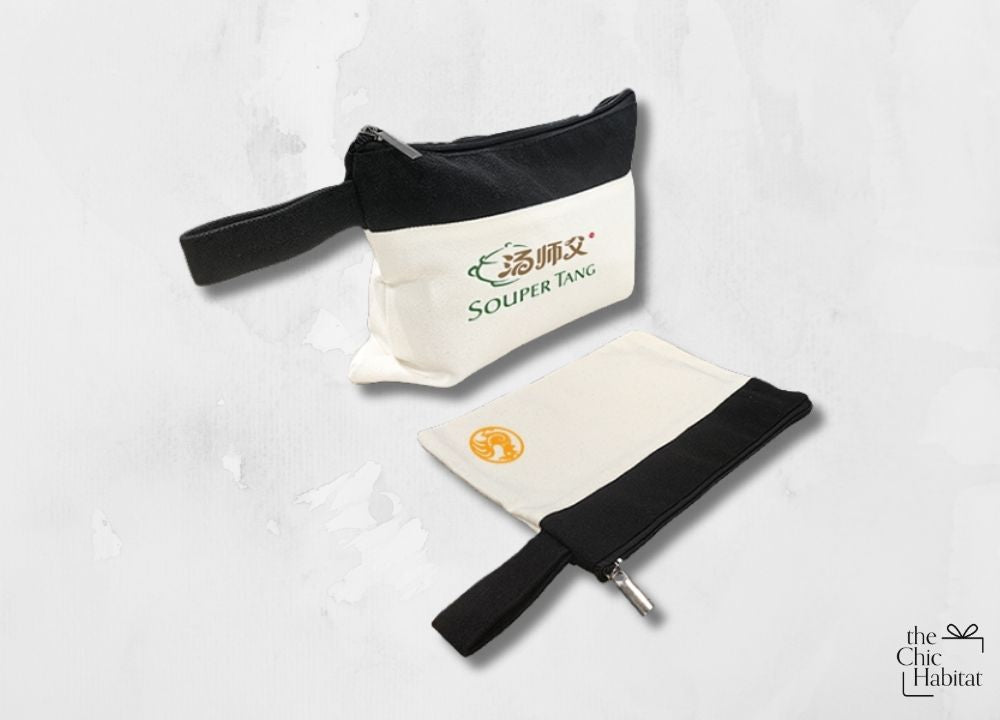 Handy Pouch | Canvas Zippered Pouch Travel Organiser 12oz -Personalized Gift- The Chic Habitat