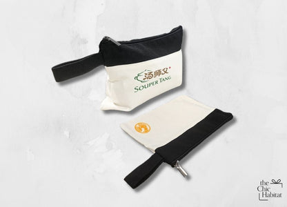 Handy Pouch | Canvas Zippered Pouch Travel Organiser 12oz -Personalized Gift- The Chic Habitat