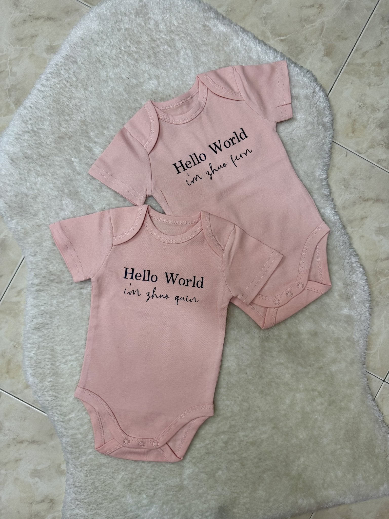 Hello World Personalized Newborn Baby Girl Clothes Hello Baby