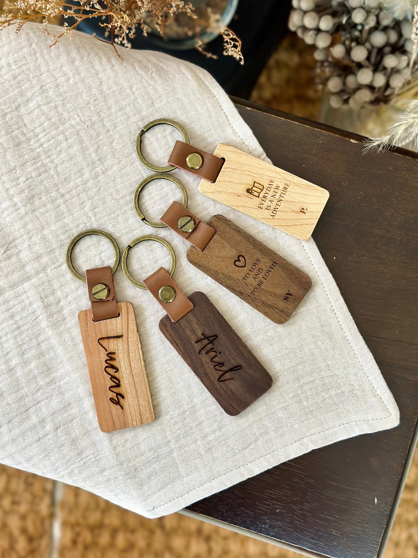 Personalized Wooden Keychains
