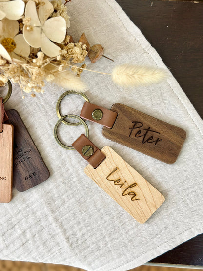 Personalized Wooden Keychains