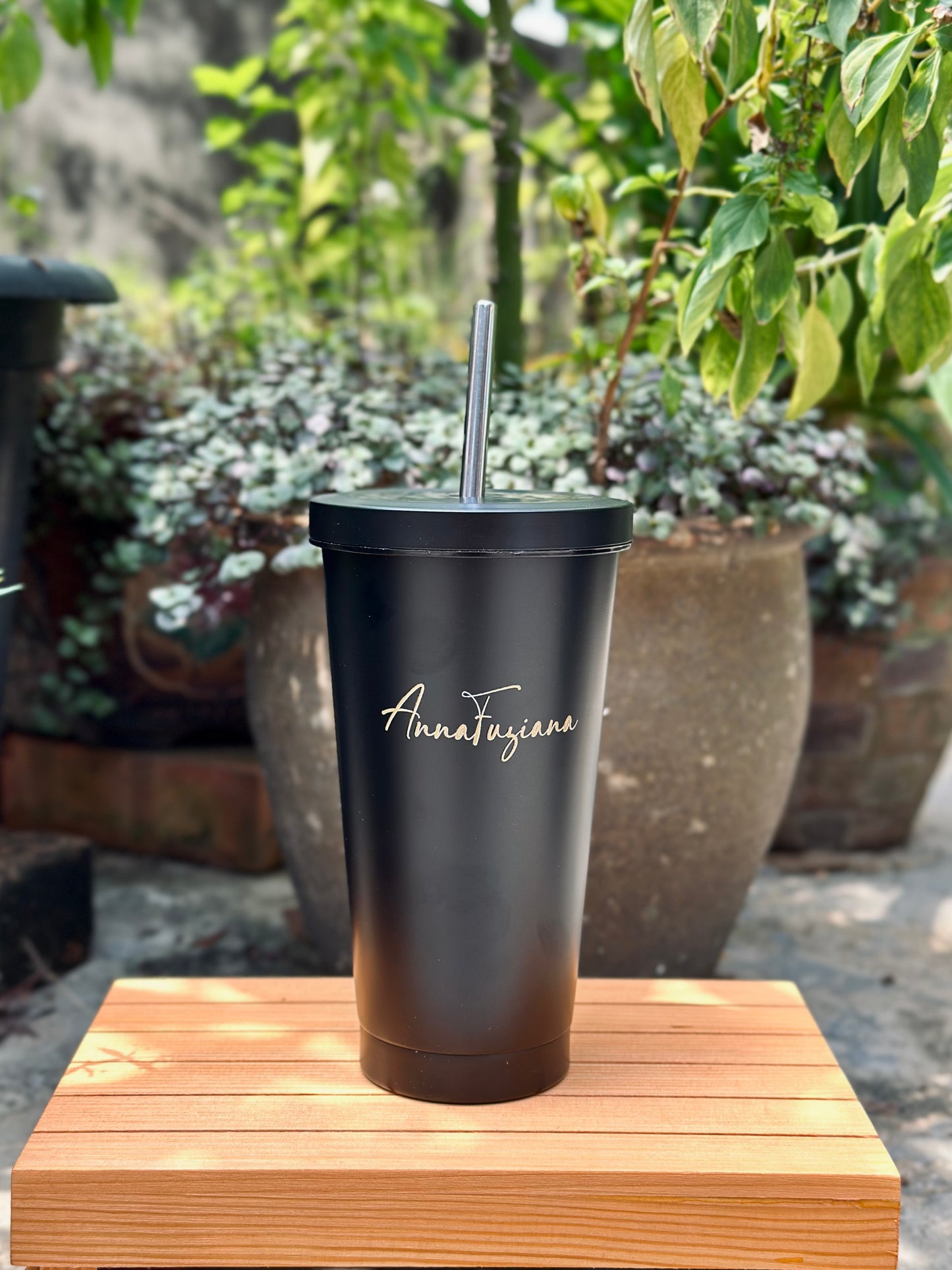 Stainless Steel Tumbler with Straw