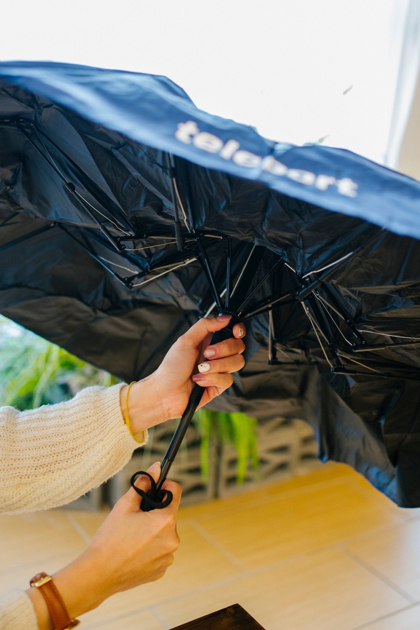 SwiftShield Umbrella | Auto - Open Close 3 Fold Umbrella - Personalized Gift - The Chic Habitat