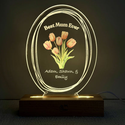 Petals of Love | Mother's Day Nightlight | Color Acrylic LED Night Light