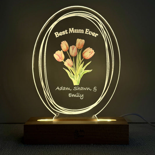 Petals of Love | Mother's Day Nightlight | Color Acrylic LED Night Light