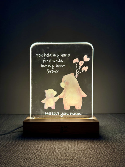 Mama Bear Love | Mother's Day Nightlight | Color Acrylic LED Night Light