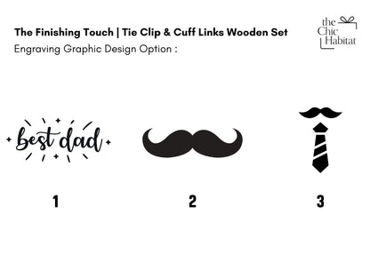 The Finishing Touch | Tie Clip & Cuff Links Set - Personalized Gift - The Chic Habitat