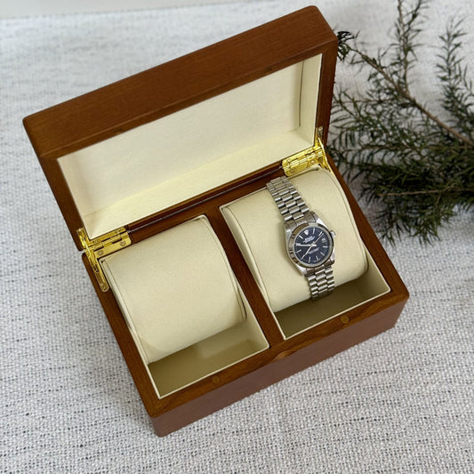 The Keeper Two | Wooden Watch Box Duo - Personalized Gift - The Chic Habitat