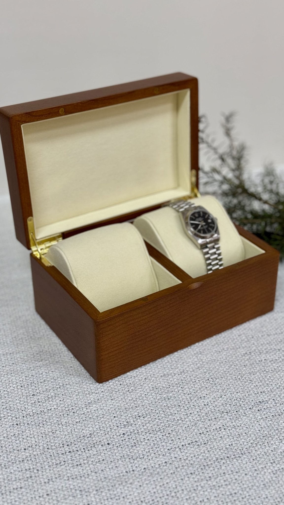 The Keeper Two | Wooden Watch Box Duo - Personalized Gift - The Chic Habitat