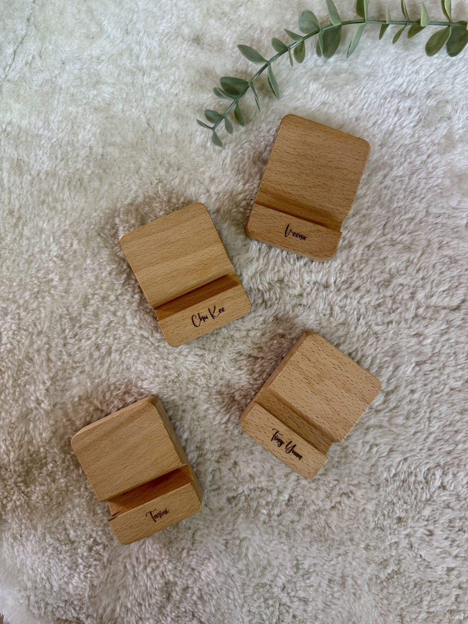 Timber Dock | Wooden Phone Holder - Personalized Gift - The Chic Habitat