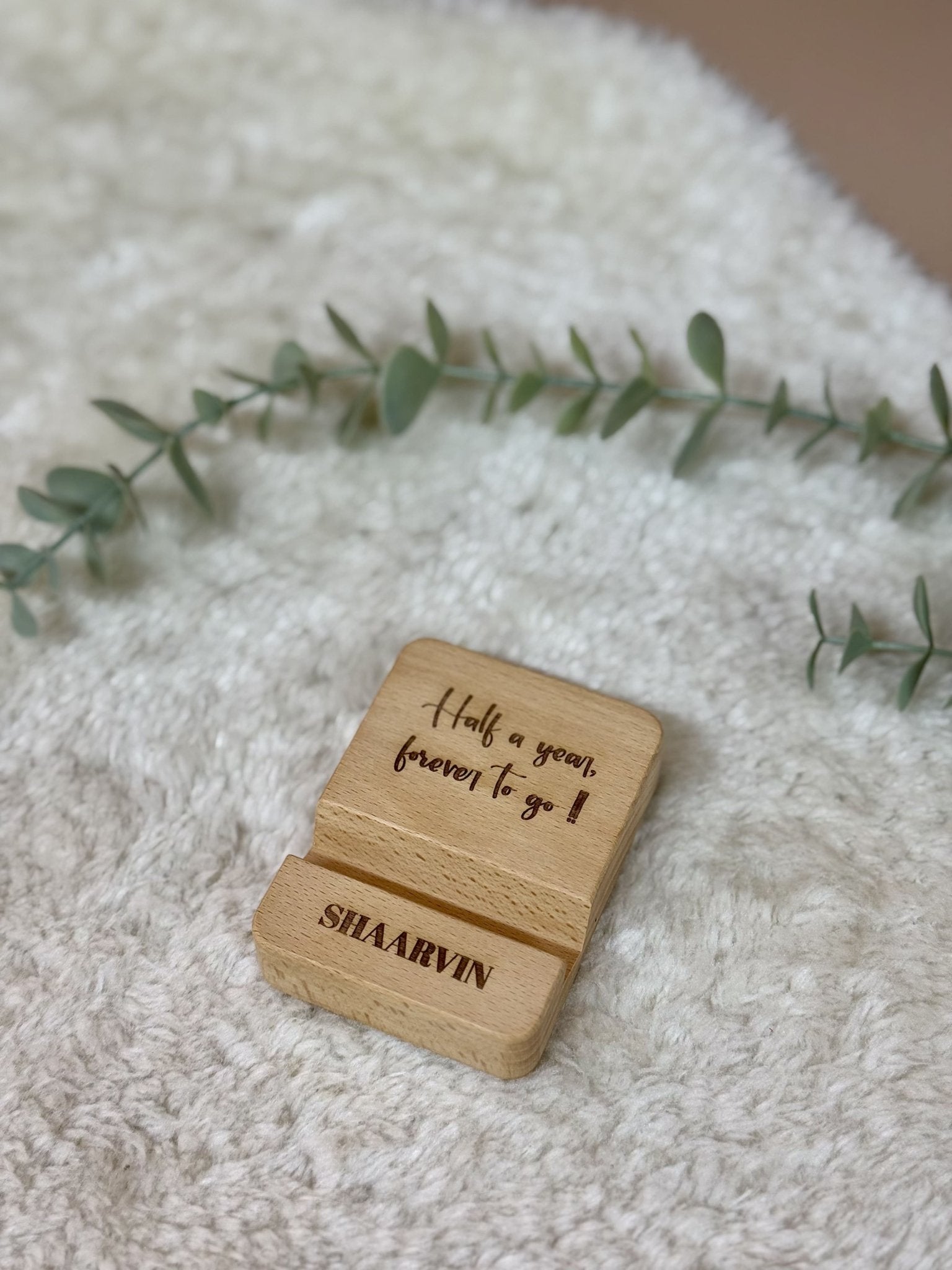 Timber Dock | Wooden Phone Holder - Personalized Gift - The Chic Habitat