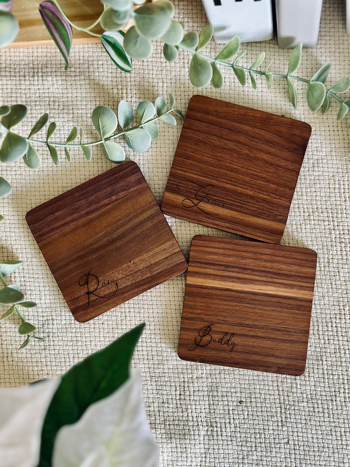 Wooden Coasters Set -- The Chic Habitat