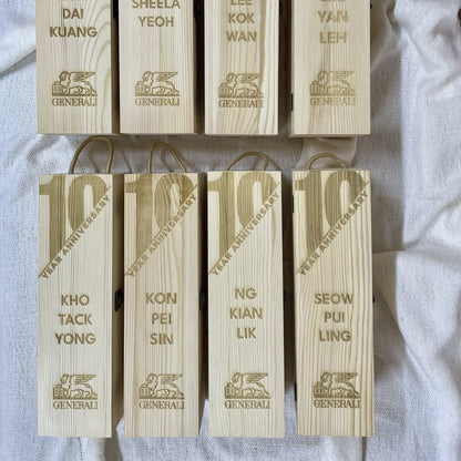Wooden Wine Box - Single - The Chic Habitat