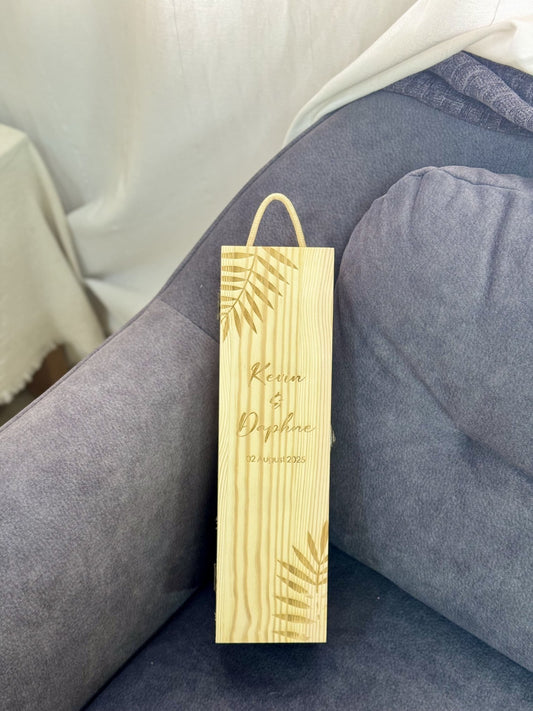 Wooden Wine Box - Single - The Chic Habitat