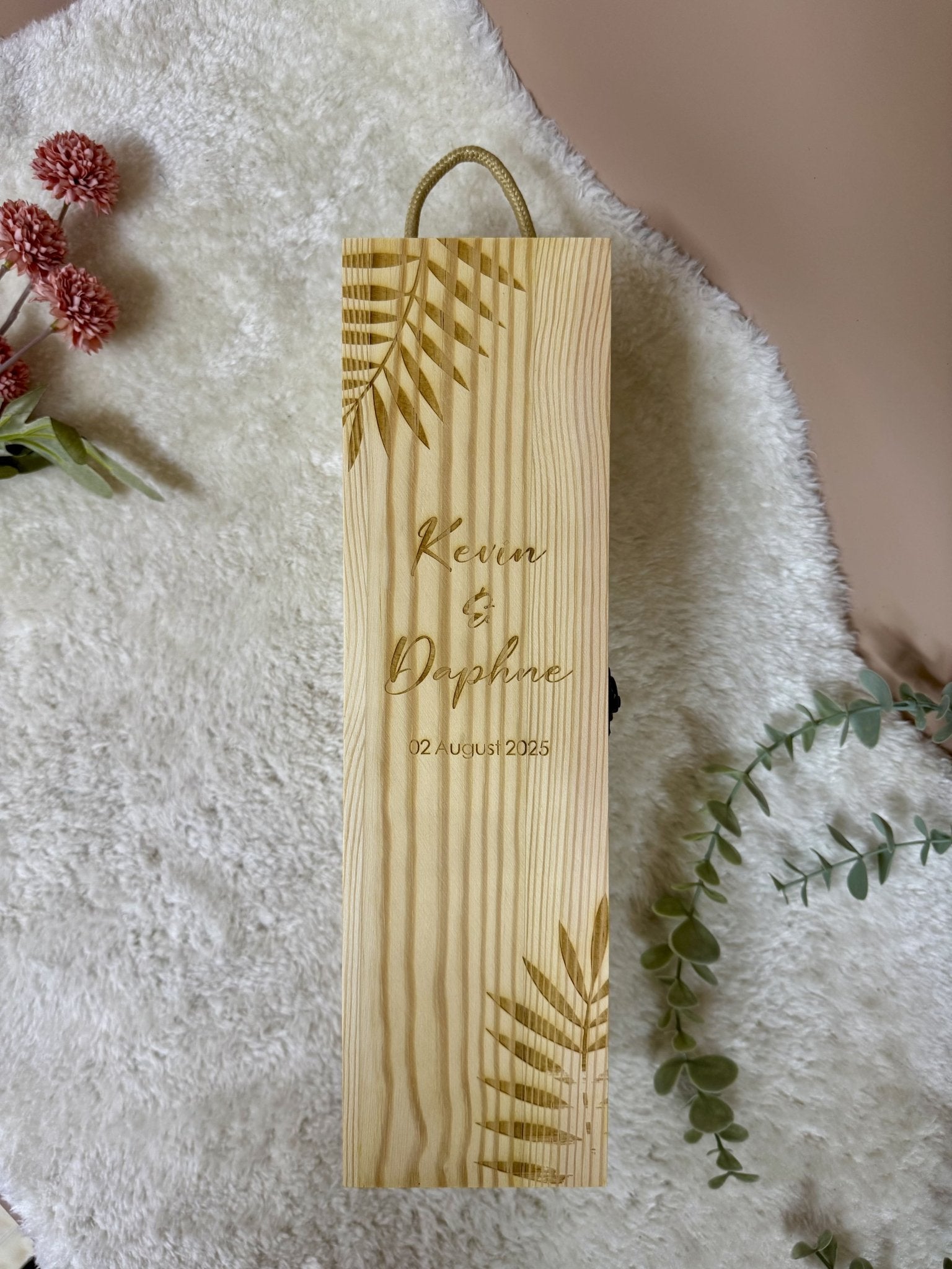 Wooden Wine Box - Single - The Chic Habitat