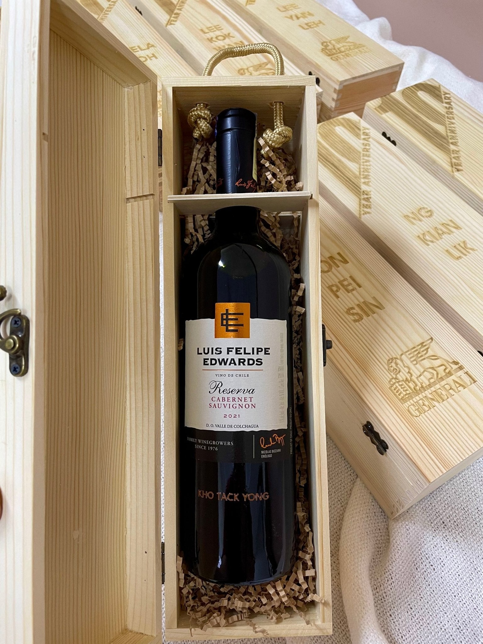 Wooden Wine Box - Single - The Chic Habitat