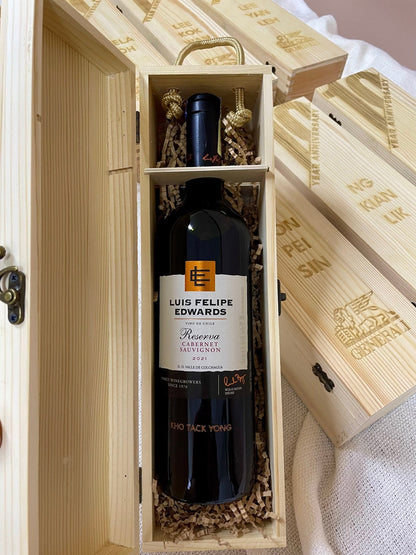 Wooden Wine Box - Single - The Chic Habitat