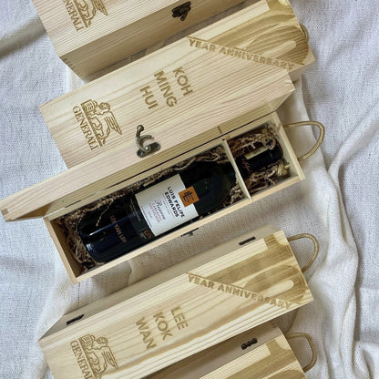 Wooden Wine Box - Single - The Chic Habitat