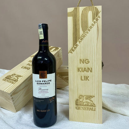 Wooden Wine Box - Single - The Chic Habitat