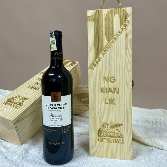 Wooden Wine Box - Single - The Chic Habitat