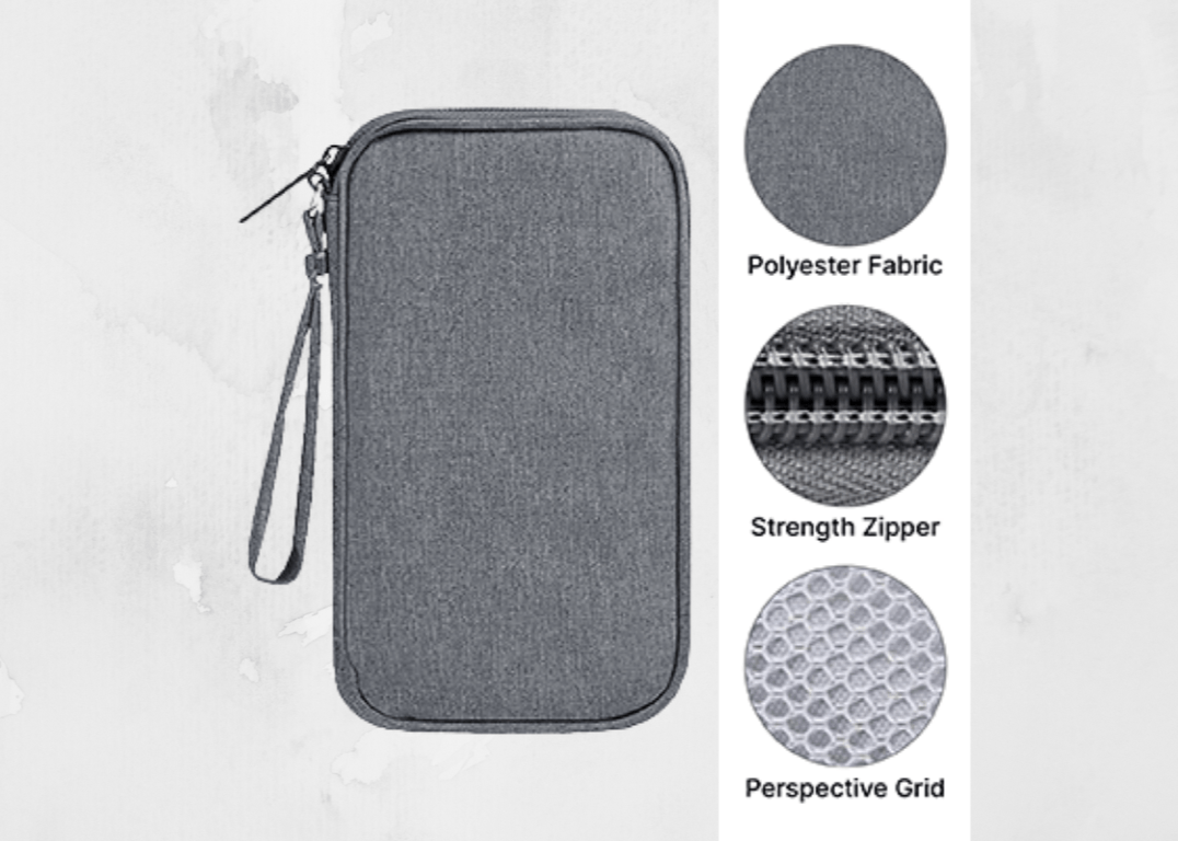 ZipProtect Case | Water‑Repellent Polyester Gadget Pouch - Personalized Gift - The Chic Habitat