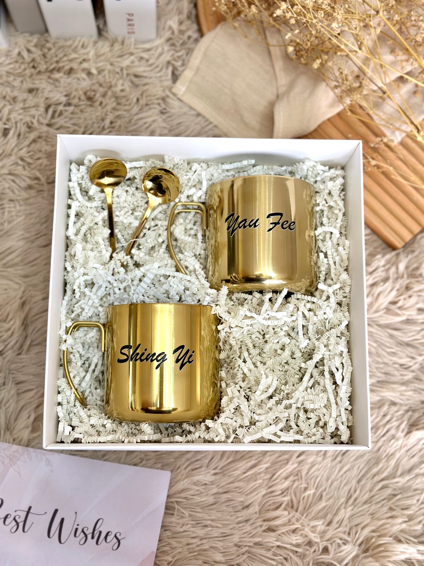 Gift Set | For THEM - Couple Brass Mugs - The Chic Habitat