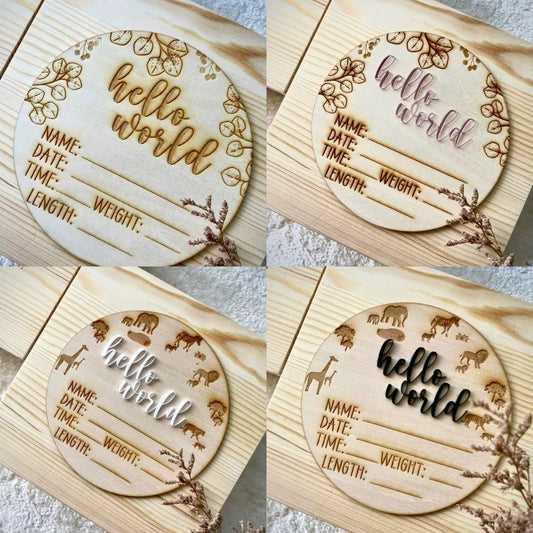 Birth Announcement Plaque - The Chic Habitat