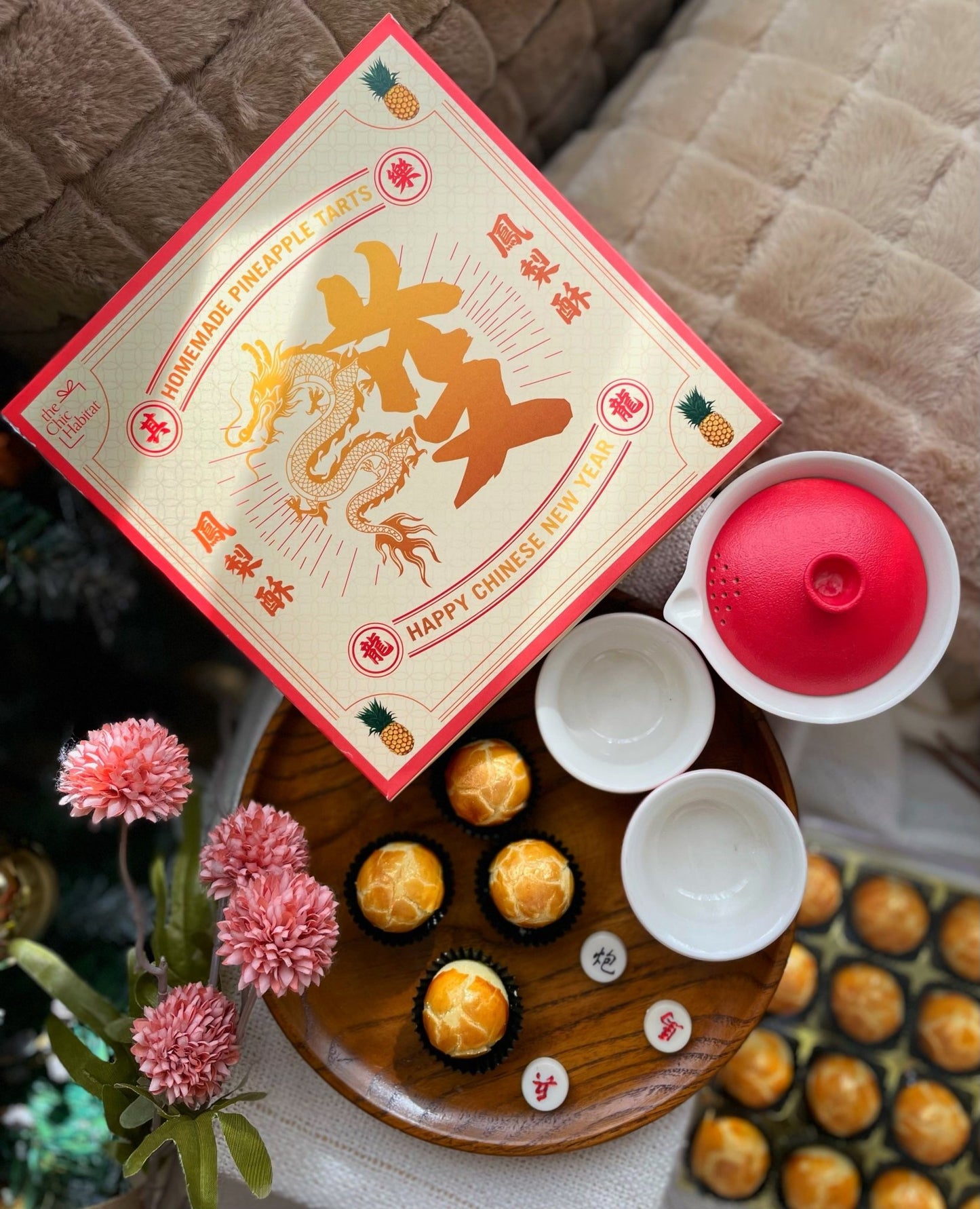 CNY 2024: Golden Dragon Pineapple Bliss - 金龍凤梨酥 -- The Chic Habitat