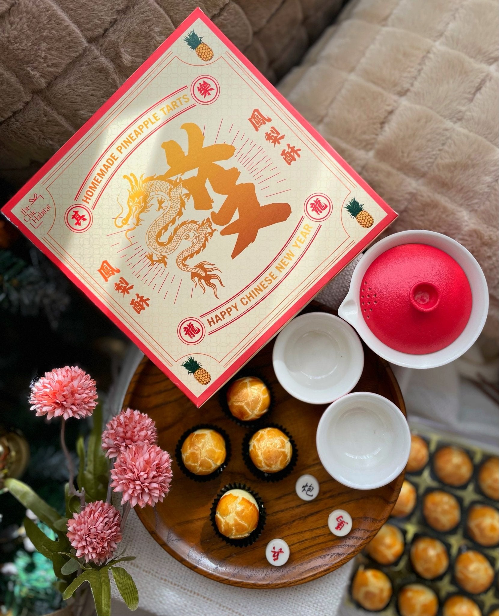 CNY 2024: Golden Dragon Pineapple Bliss - 金龍凤梨酥 -- The Chic Habitat