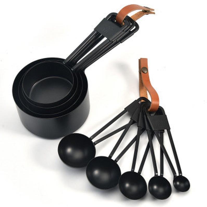 Matte Black Measuring Cups and Spoons - The Chic Habitat