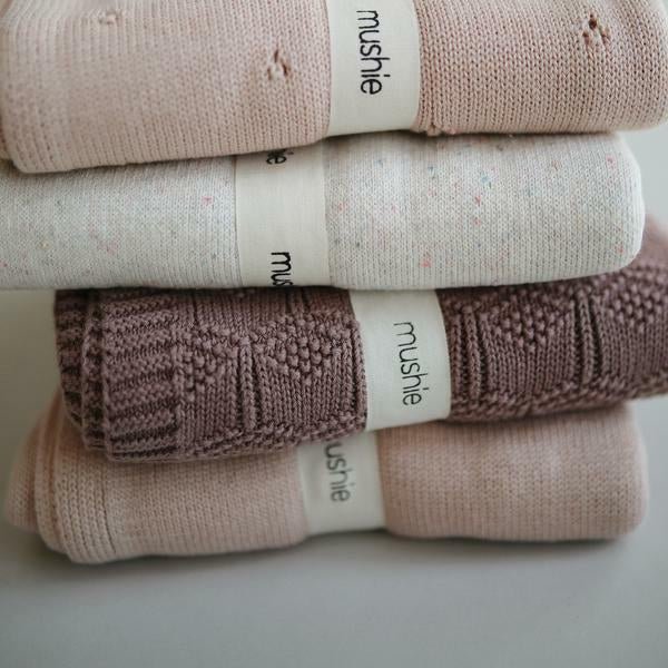Mushie | Knit Blanket 100% Organic Cotton - The Chic Habitat