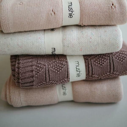 Mushie | Knit Blanket 100% Organic Cotton - The Chic Habitat
