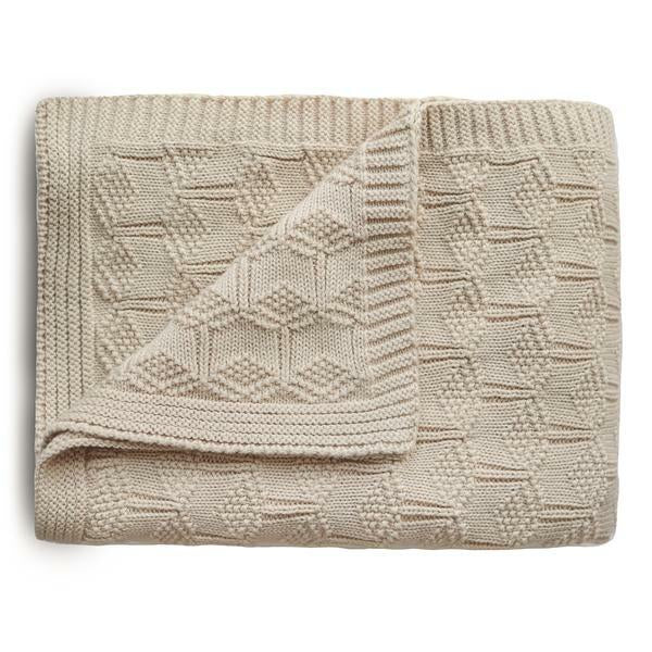 Mushie | Knit Blanket 100% Organic Cotton - The Chic Habitat