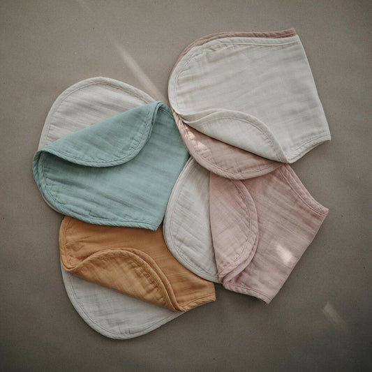 Mushie | Muslin Burp Cloth Organic Cotton 2-Pack - The Chic Habitat