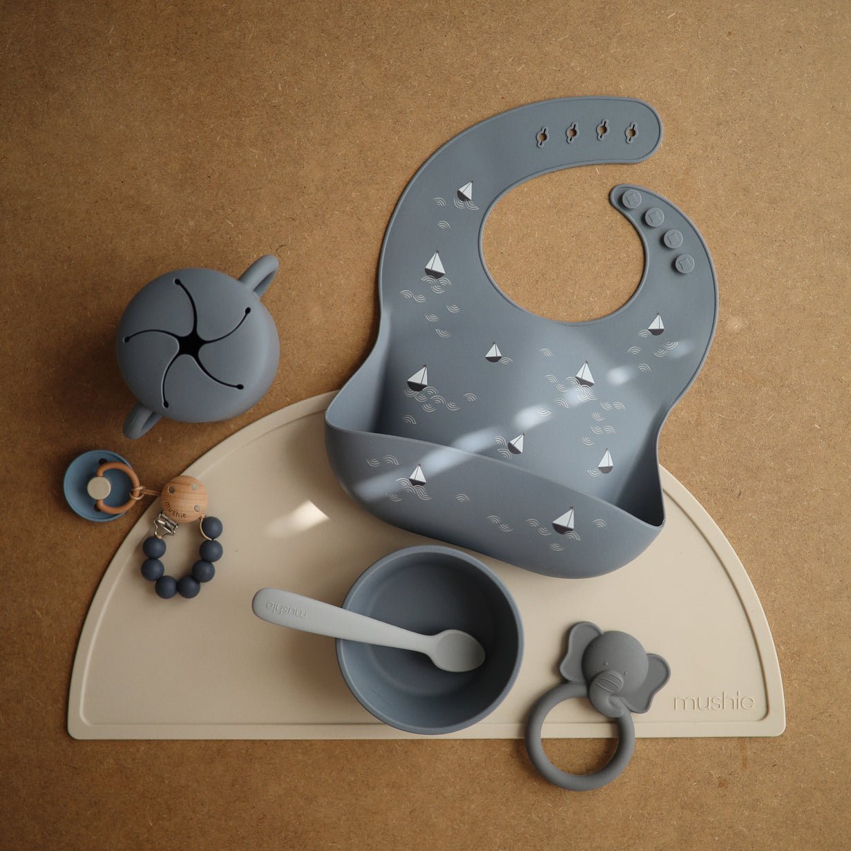 Mushie | Silicone Bib Print - The Chic Habitat