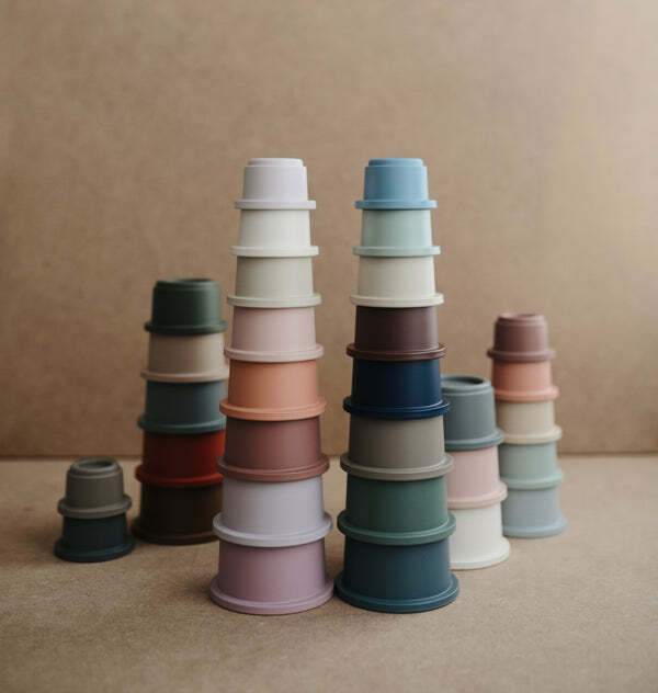 Mushie | Stacking Cups Toy - The Chic Habitat