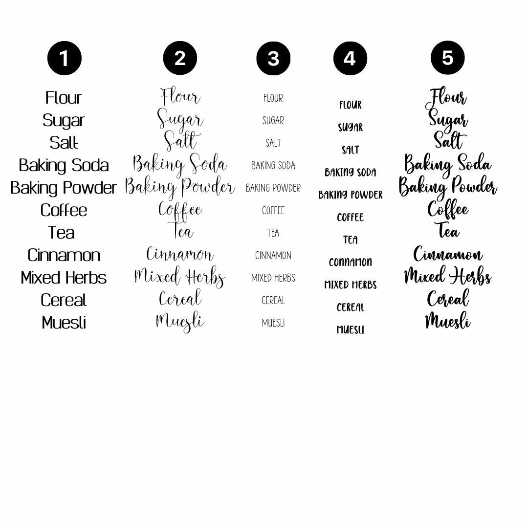 Personalized and engraved serving board's font types