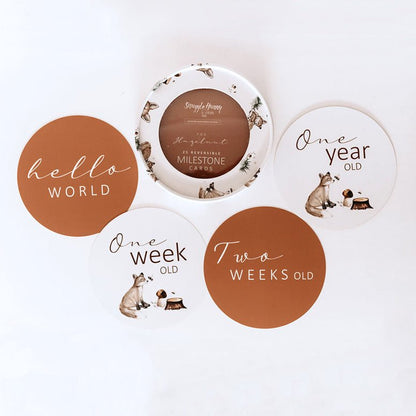 Snuggle Hunny Kids | Reversible Milestone Cards - The Chic Habitat