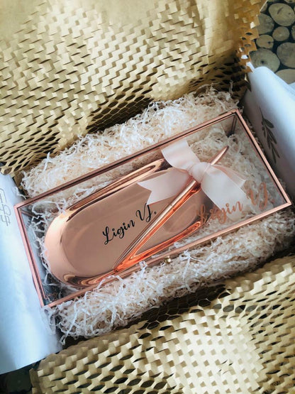 Vanity Glass Box Set with Personalized Name - The Chic Habitat