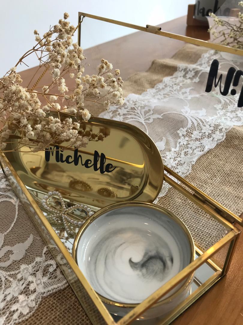 Vanity Glass Box Set with Personalized Name - The Chic Habitat