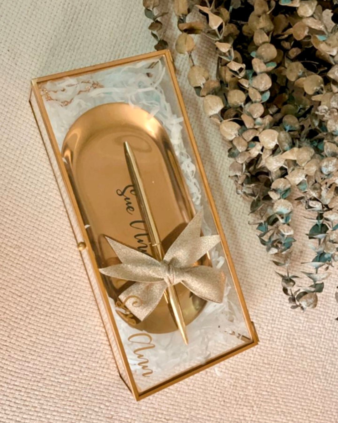 Vanity Glass Box Set with Personalized Name - The Chic Habitat