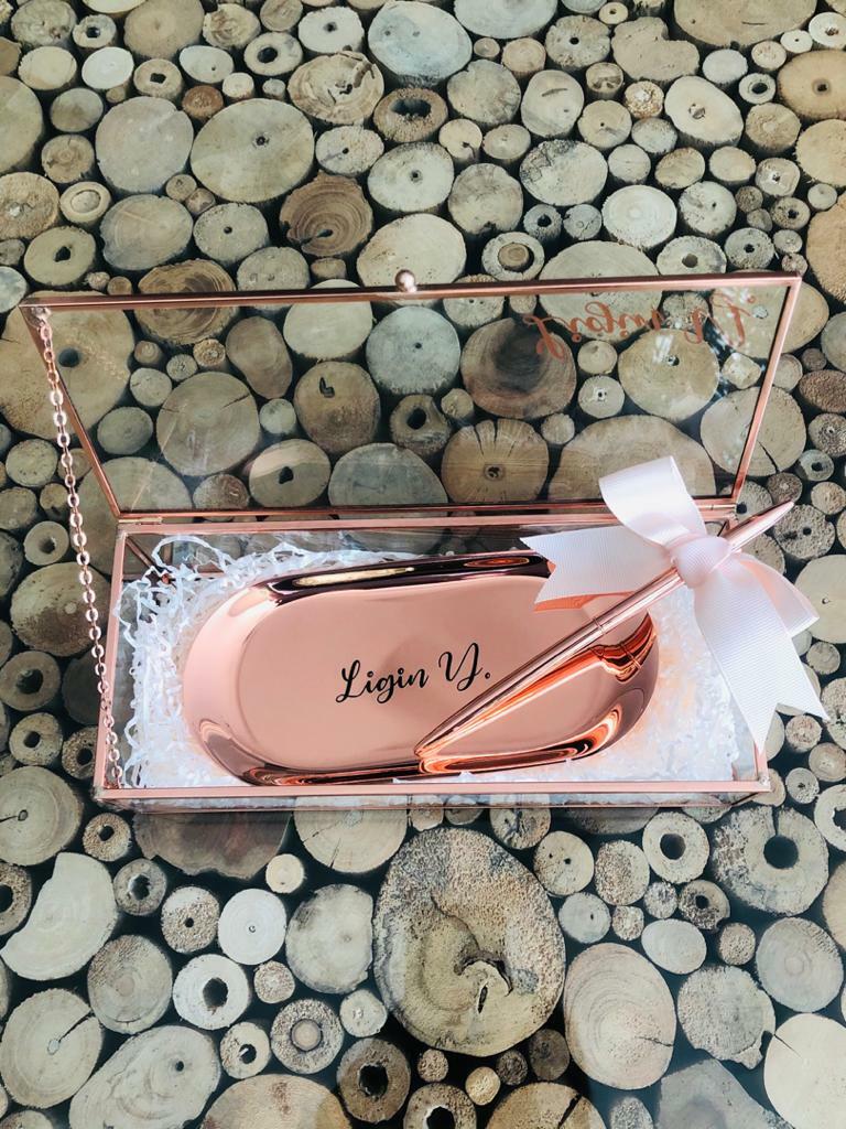 Vanity Glass Box Set with Personalized Name - The Chic Habitat